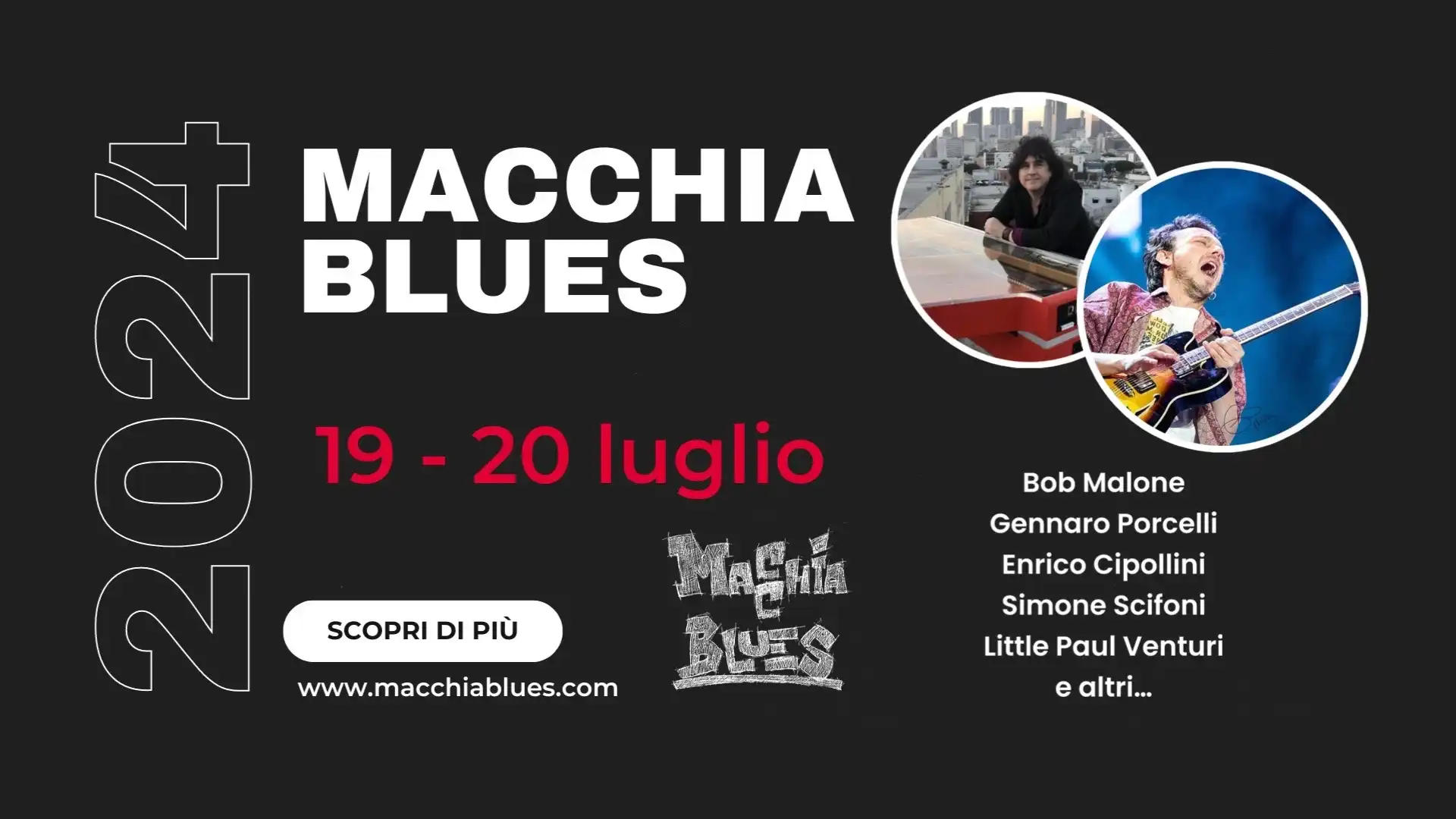 La magia del Blues torna a Macchia d'Iseenia il 19 e 20 luglio. Appuntamento con il Macchia Blues